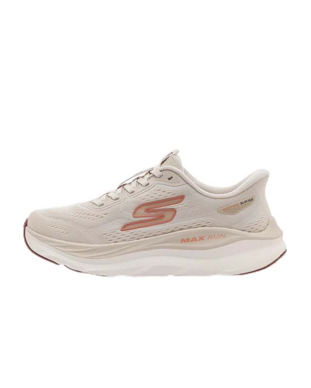 Skechers Women's MAX Run Trainers, Natural, 3.5 UK