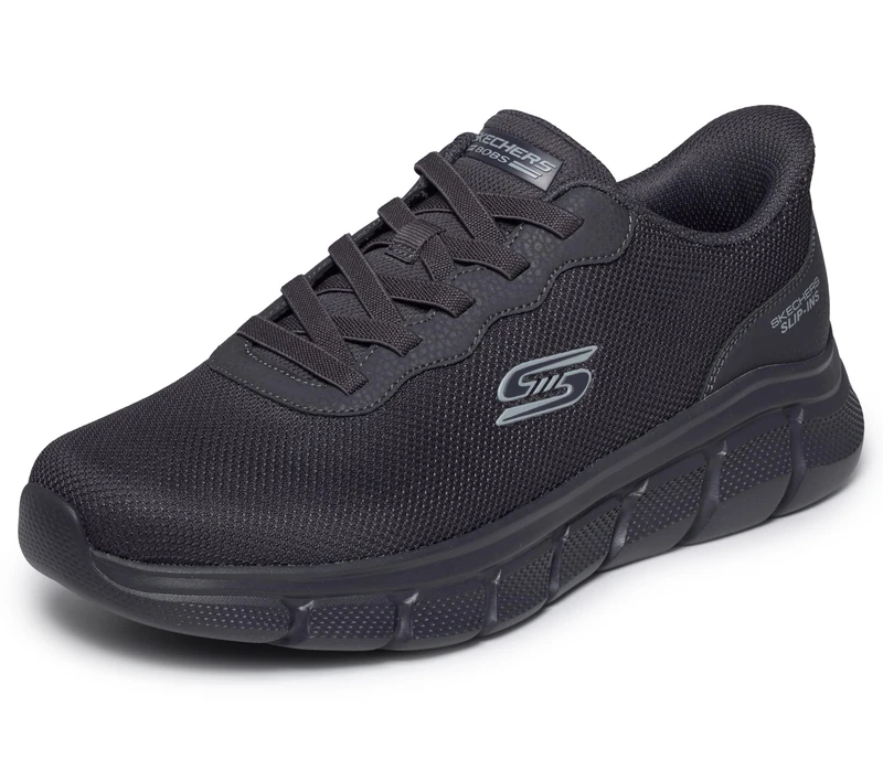 Skechers Men's Bobs B Flex Glacial Edge Trainer, Charcoal, 13 UK