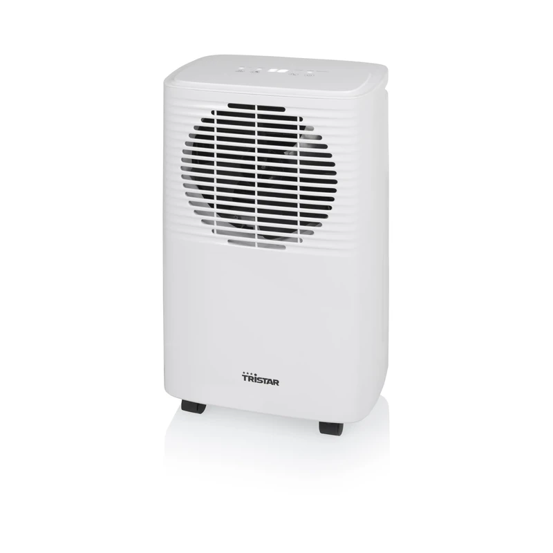Tristar Dehumidifier – 10L per Day – 2L Removable Water Tank – 24h Timer – Quiet 42 dB – Child Safety Lock – Automatic Shut-Off – With Humidistat and Wheels – DH-5398BS
