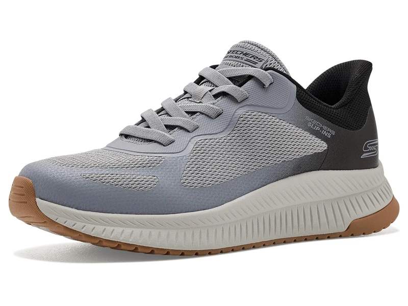 Skechers Men's Bobs Squad 4 Trainers, Gray Multi Mesh, 8 UK
