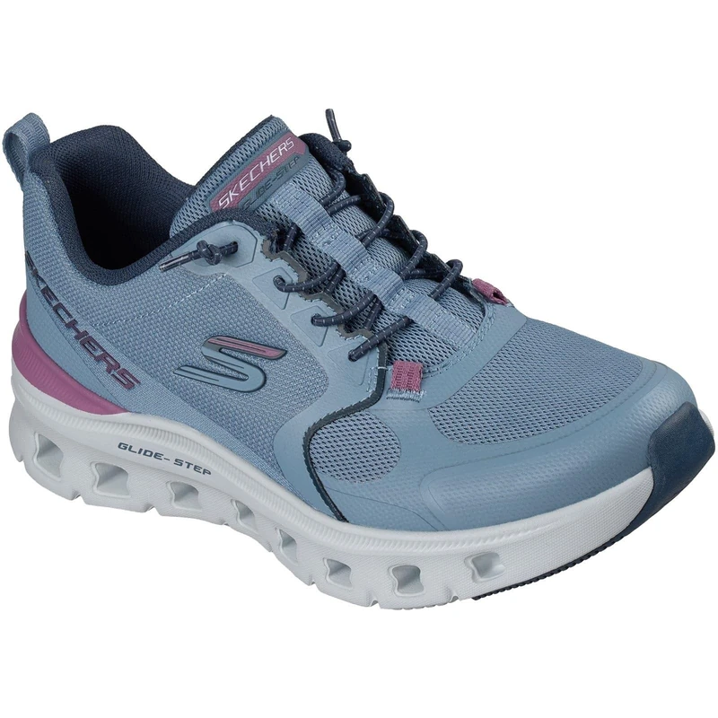 Skechers Women's Glide-Step Pro Trainers, Slate Mesh Synthetic Magenta Trim, 7.5 UK