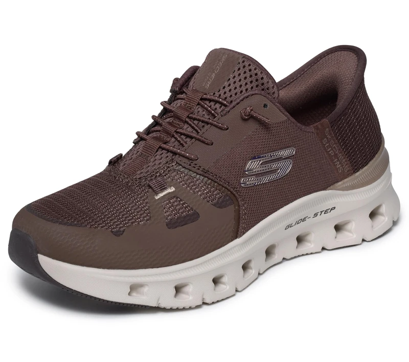 Skechers Women's Glide-Step Pro Radiant Stride Trainers, Brown Mesh Gold Trim, 3 UK - Image 1