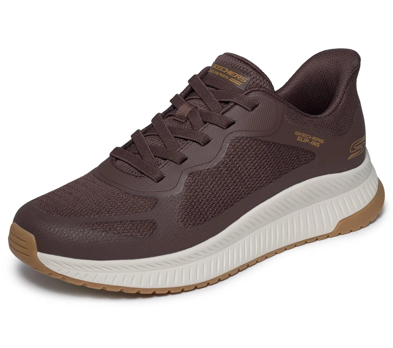 Skechers Men's Bobs Squad 4 Trainers, Chocolate Mesh, 11 UK