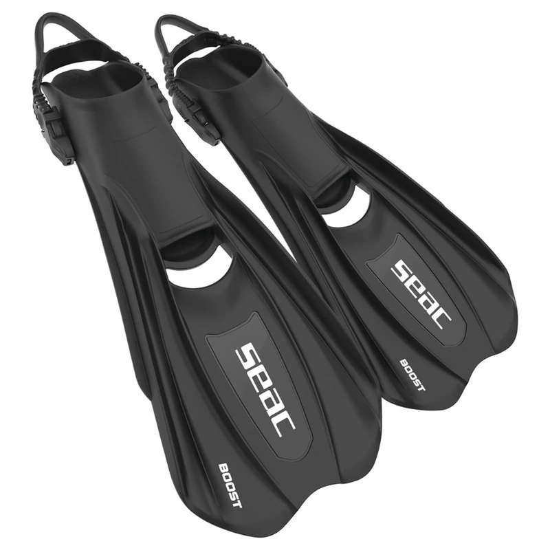 SEAC BOOST – Snorkeling and Diving Fins with Ultra-Comfortable Sling Strap | Can Be Used Without Booties or Socks | Extra Lightweight, Non-Slip Sole - Image 1