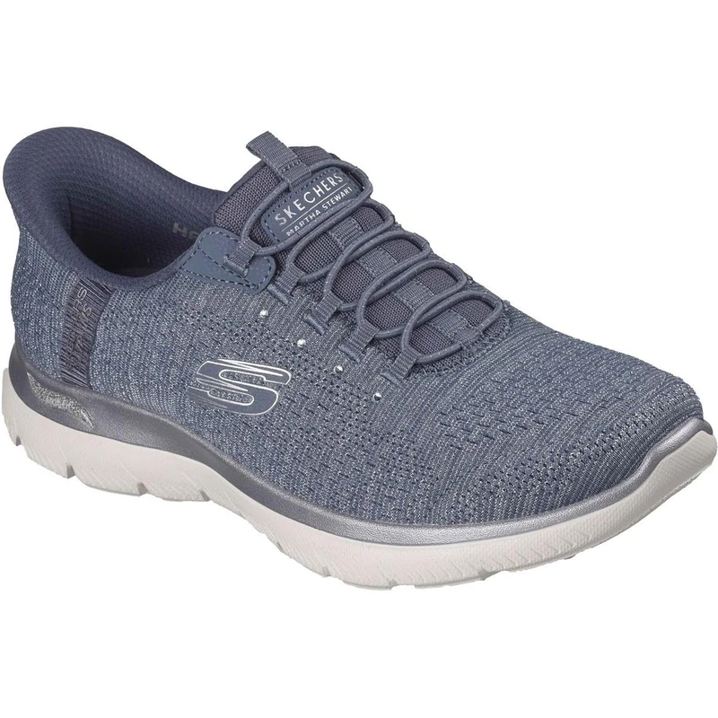 Skechers Women's Arch FIT Summits Soft Shimmer Trainers, Slate, 7 UK