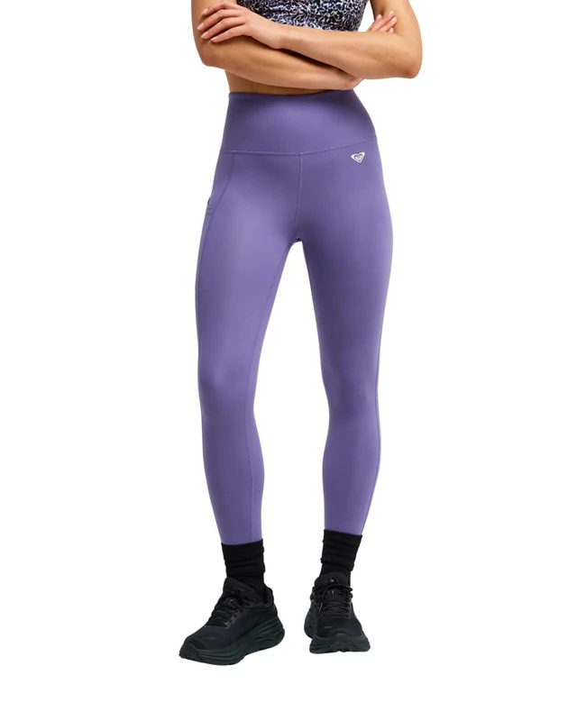 Roxy Sport Leggings Heart INTO IT Ankle Legging Womens Purple