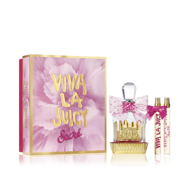 Juicy Couture - Viva La Juicy Sucré 3-Piece Set, Gourmand Fragrance with Sweet Amber, Mandarin & Vanilla, Irresistible Eau de Parfum for Women, Long-Lasting Women's Perfume For The Viva Girl