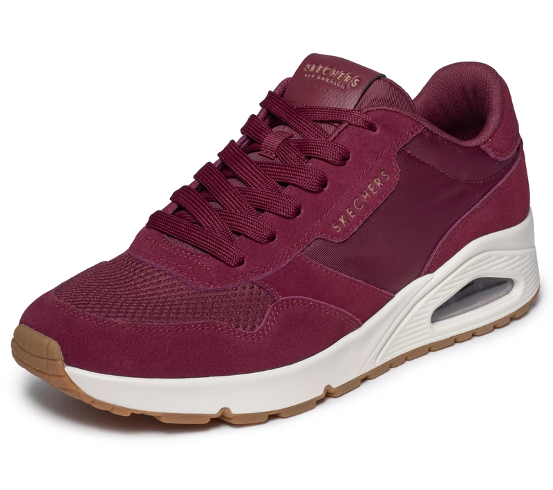 Skechers Men's Uno Vintage Air Trainer, Burgundy, 12 UK