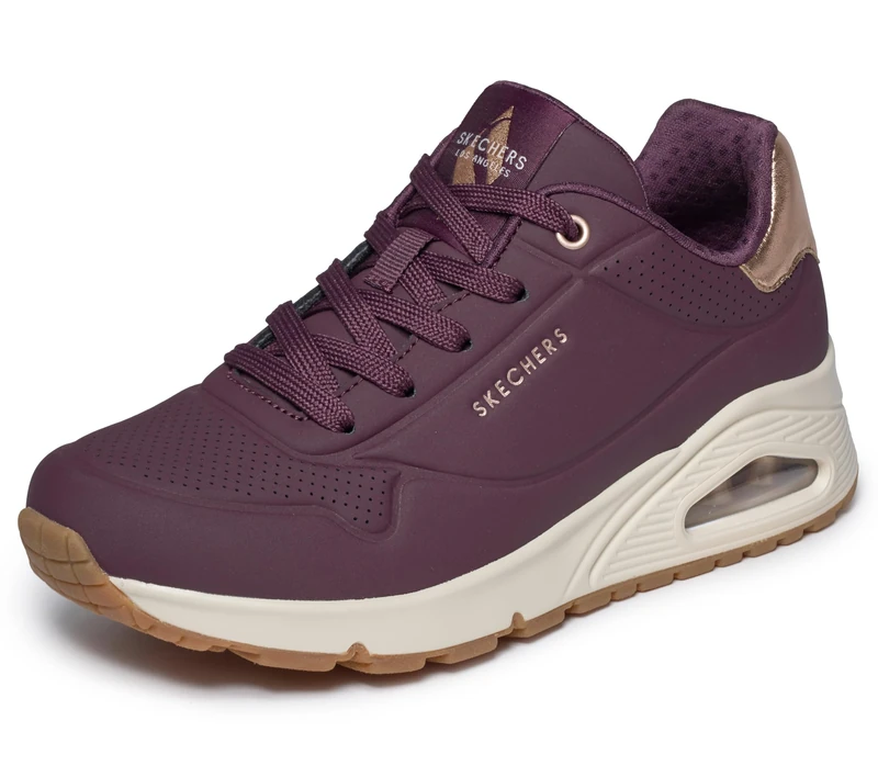 Skechers Women's Uno Golden Air Trainer, Burgundy, 6.5 UK