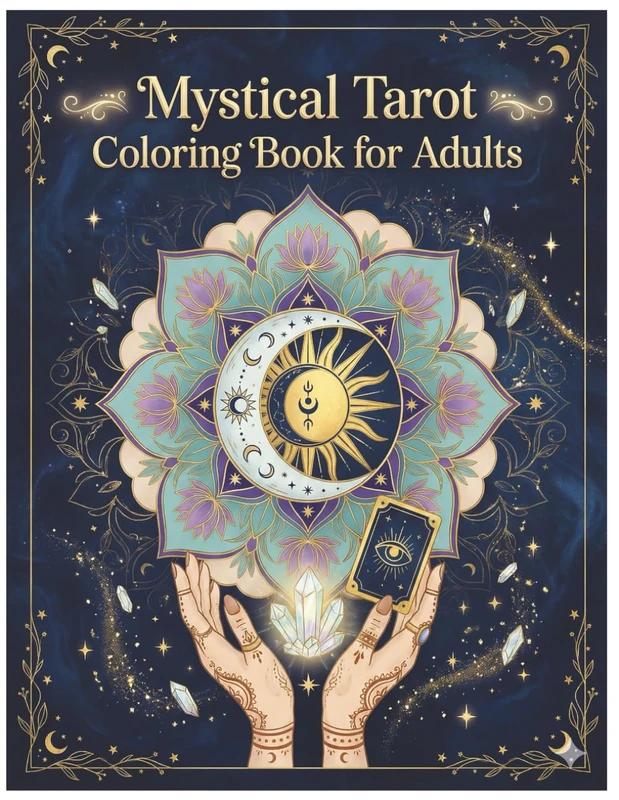 Mystical Tarot Coloring Book for Adults: 50 Gypsy-Inspired Boho Mystical Illustrations for Stress Relief | Single-Sided Pages for Easy Coloring