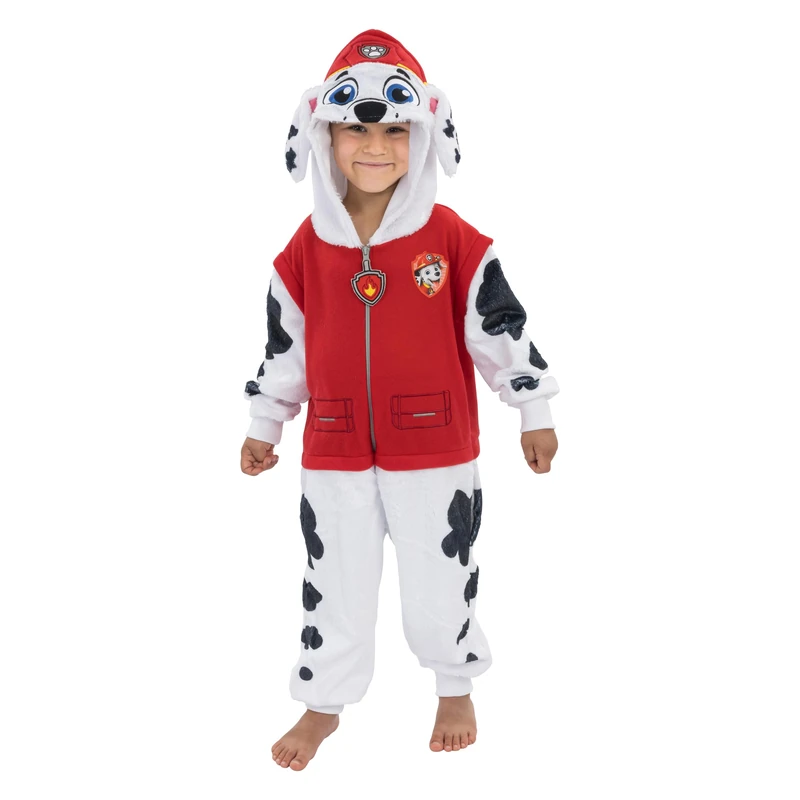 Chaks - Marcus children's jumpsuit, official Paw Patrol pyjamas with hood, cosy outfit for carnival and everyday wear