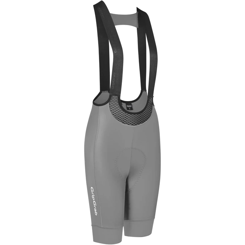 GripGrab PACR Padded Women's Cycling Bib Shorts Summer Road Mountain Gravel Bike Performance Drop-Seat Bib Shorts Women Grey
