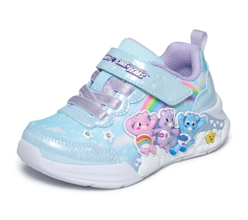 Skechers Girls' Care Bears Lil Snugs Trainer, Blue, 7 UK Toddler