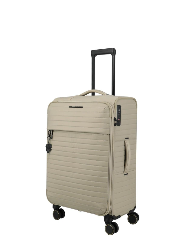 Travelite Barbara Stepp Soft Suitcase Size M, TSA Lock, 4 Double Wheels, 42 x 68 x 27/31 cm, 3.2 kg, 64-68 litres