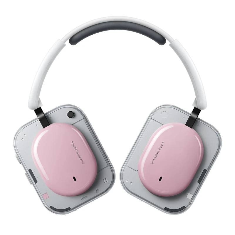 Nothing Headphone (a) Wireless Over Ear Headphones with Active Noise Cancelling, Up to 135 Hours of Battery Life, Hi-Res, LDAC, Tactile Controls - Pink