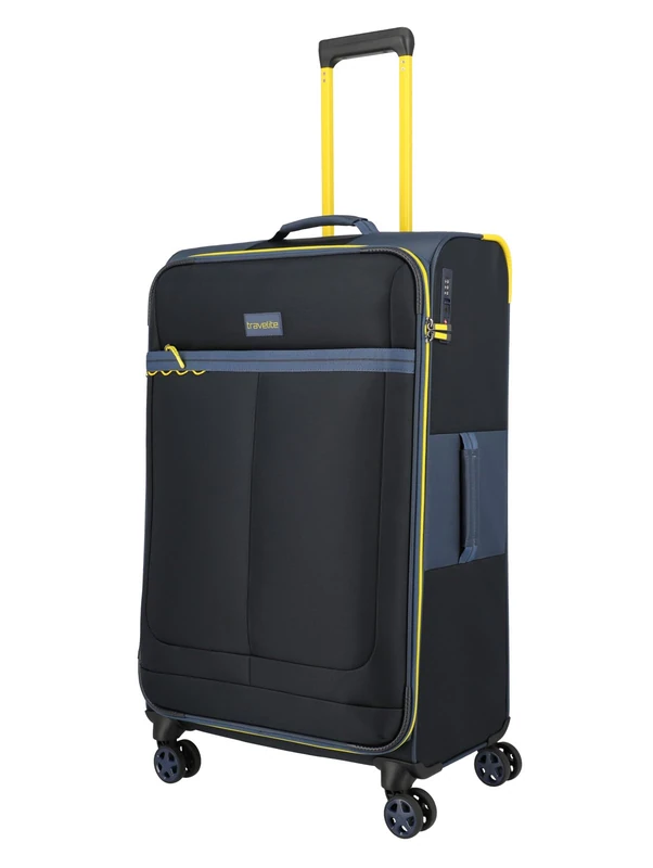 Travelite Color Craze Soft Suitcase Size L with TSA Combination Lock, 4 Double Wheels, Large Polyester Travel Case, 46 x 77 x 30 cm, 3.4 kg, 86 L - Image 1