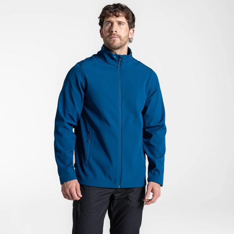 Craghoppers Mens Expert Base Camp II Softshell Jacket, Poseidon Blue, S EU