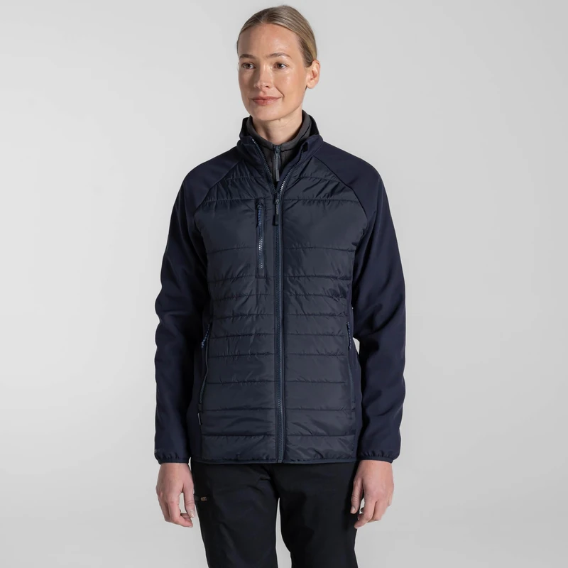 Craghoppers Womens Expert Compress Lite Hybrid Jacket, Dark Navy, 12 EU