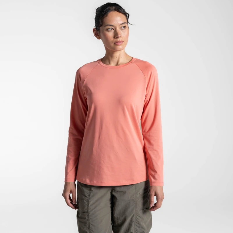 Craghoppers Womens NosiLife Nour Long Sleeve T-Shirt Anti-Odour Hiking Top