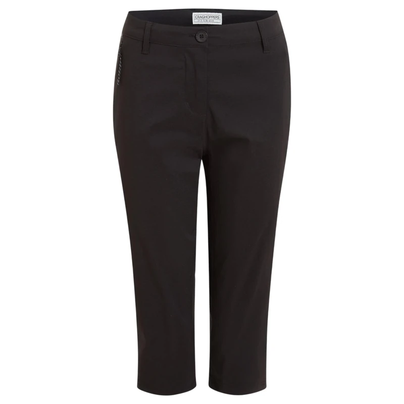 Craghoppers Womens Kiwi Pro III Crop Walking Trousers Water Repellent Anti-Insect Hiking Black