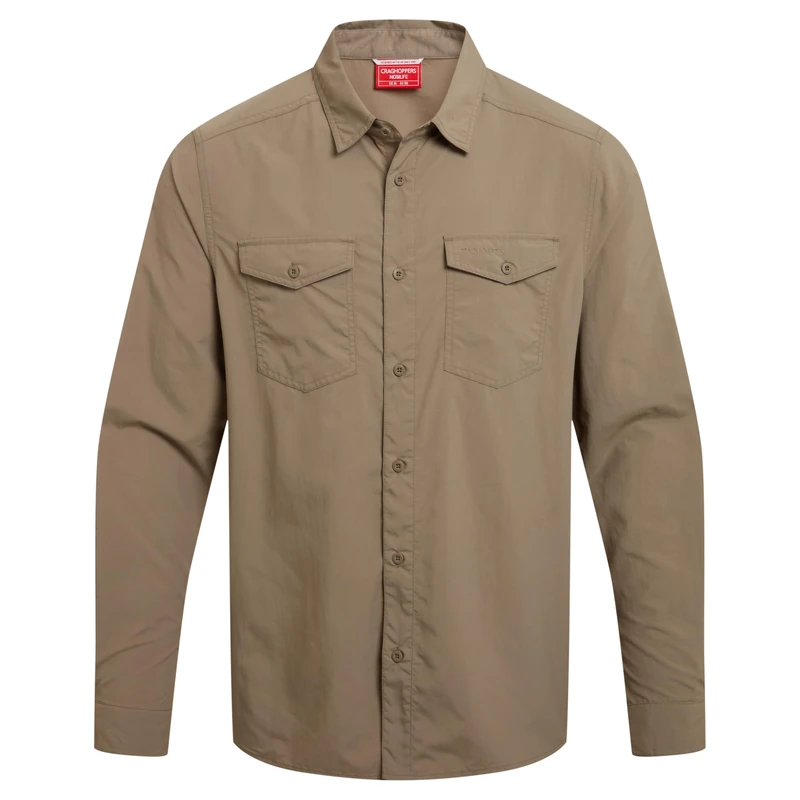 Craghoppers Mens NosiLife Loukkos Long Sleeve Shirt Anti-Insect Hiking Travel Top