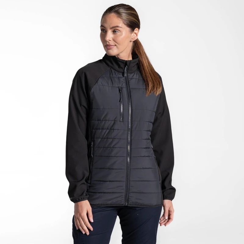 Craghoppers Womens Expert Compress Lite Hybrid Jacket, Black, 16 EU