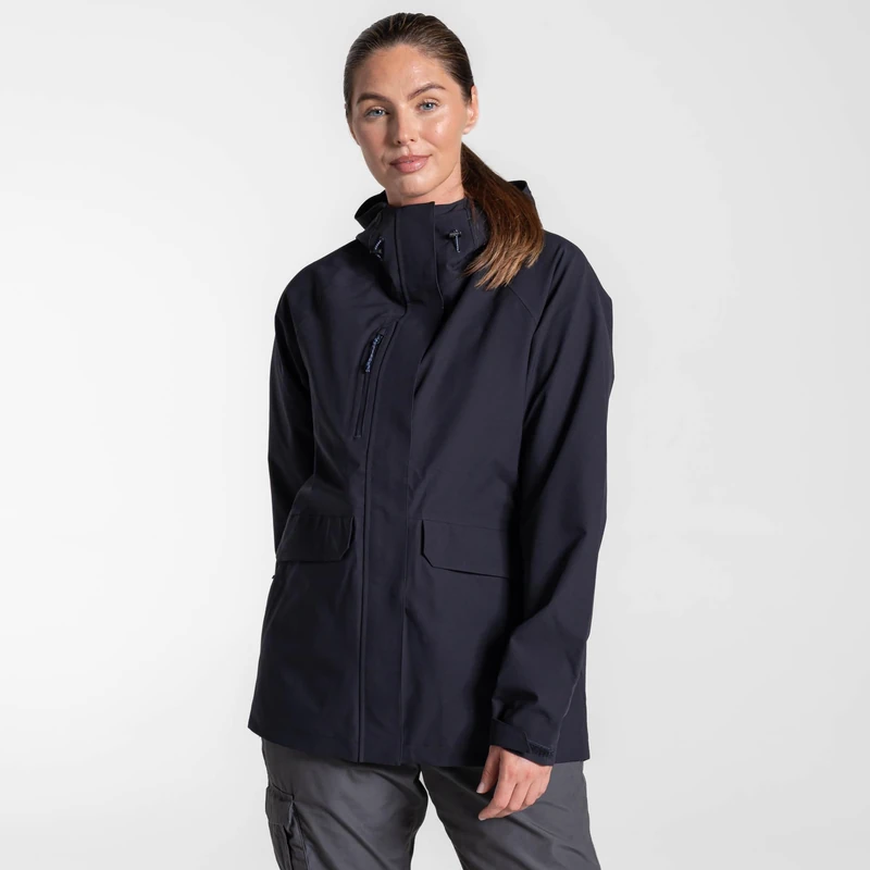 Craghoppers Womens Expert Kiwi Pro Waterproof Jacket, Dark Navy, 12 EU
