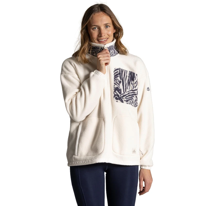 Craghoppers Womens Sanaa Borg Fleece Jacket Insulating Full Zip Layer Top