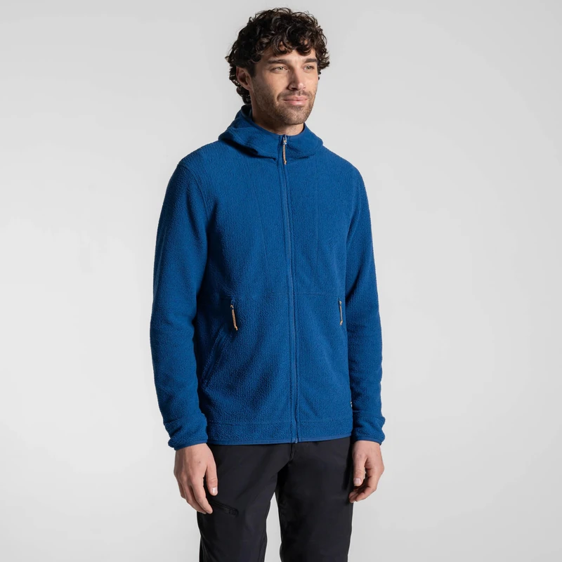 Craghoppers Mens Complite Fleece Hooded Jacket Pack Away Travel Lightweight Top