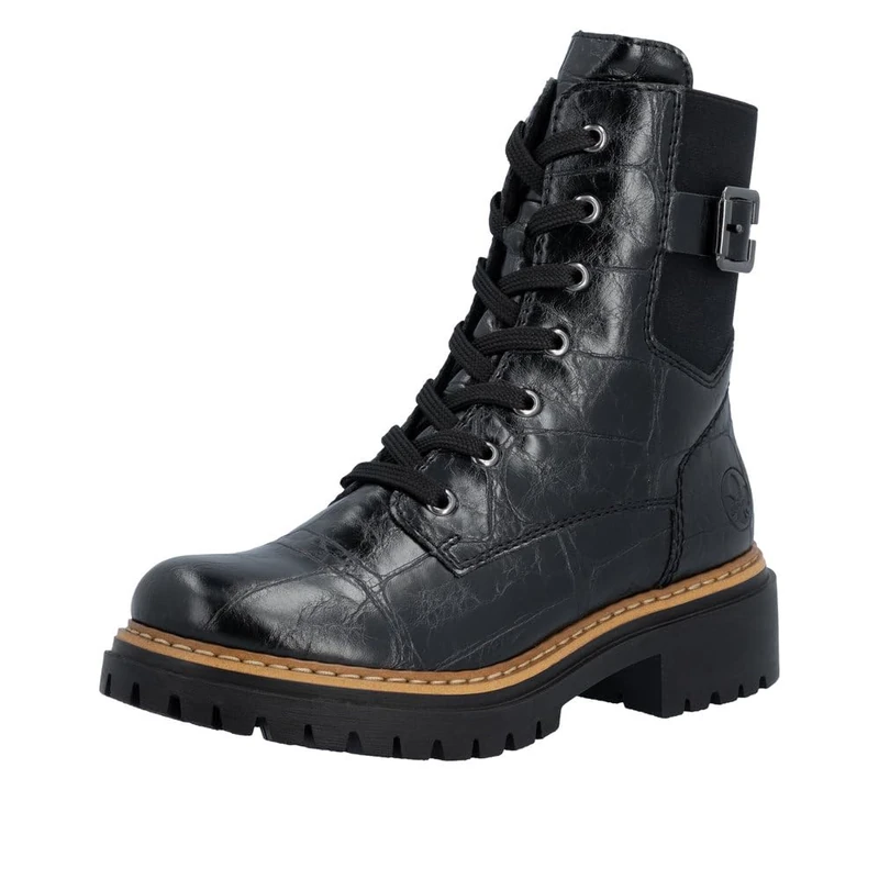 Rieker Women's Lace-Up Ankle Boots 72631, Women's Ankle Boots, black, 43 EU