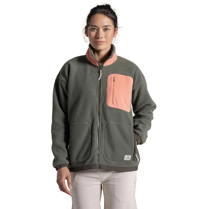 Craghoppers Womens Sanaa Borg Fleece Jacket Insulating Full Zip Layer Top