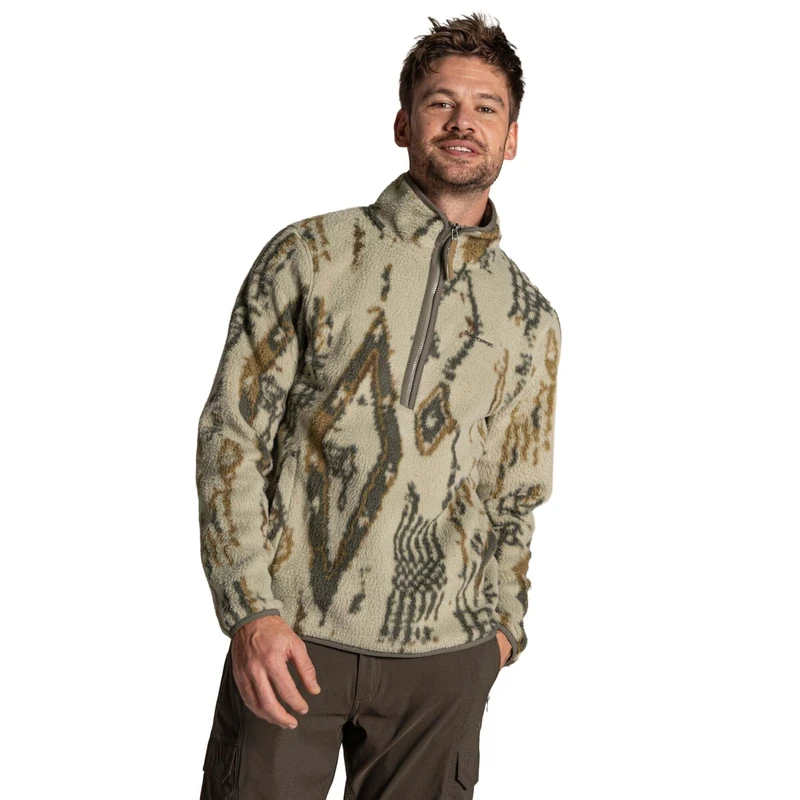 Craghoppers Mens Tatton II Half Zip Borg Fleece Insulating Mid Layer Top - Image 1