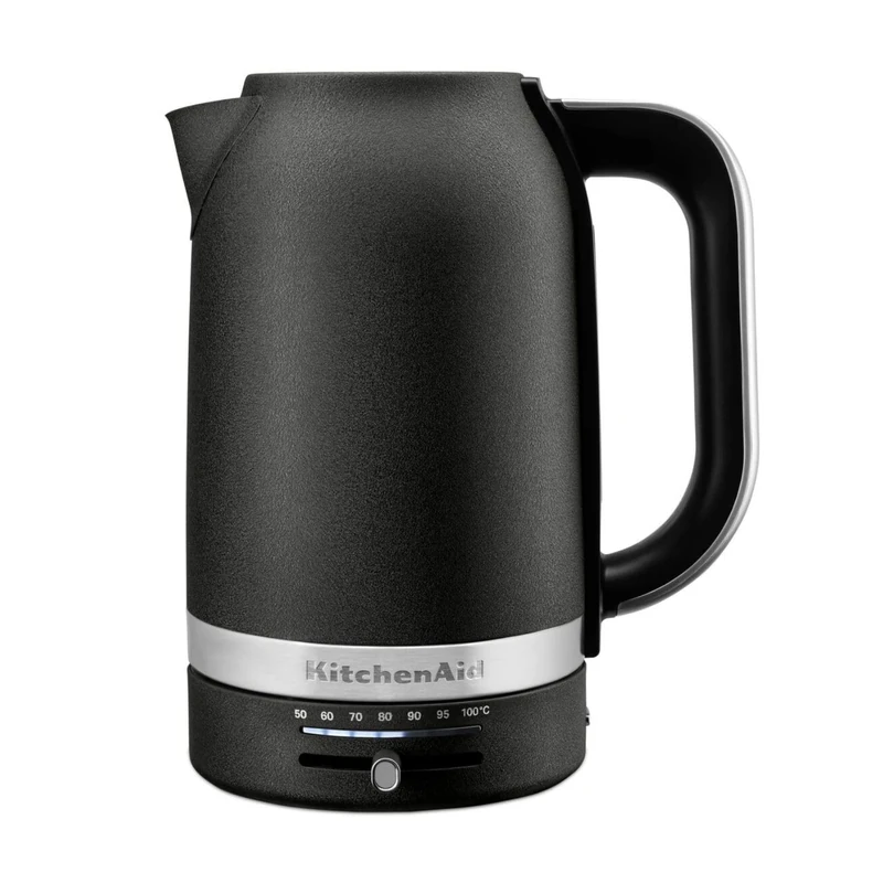 KitchenAid 5KEK1701 1.7L Variable Temperature Kettle, Adjustable Temperature Control 50°C-100°C, Quick Boil & Water Level Gauge, Cast iron Black