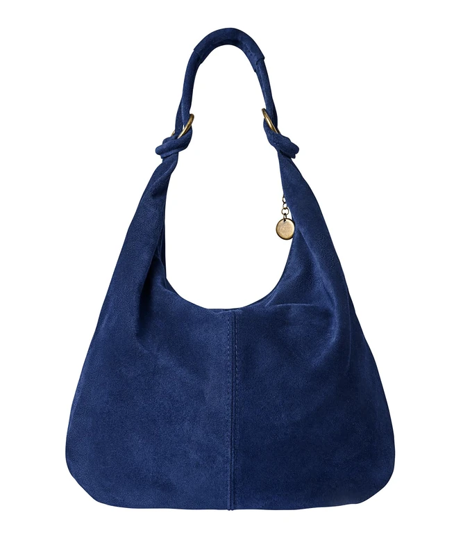 Joe Browns Women's Slouch Shoulder Strap Suede Bag, Regular, Blue, UK One Size