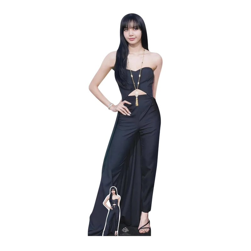 Star Cutouts CS1310 Lisa Black Pink K-Pop Lifesize Cardboard Cutout 168cm – Music Fan Display, Party Prop & Collector Decoration