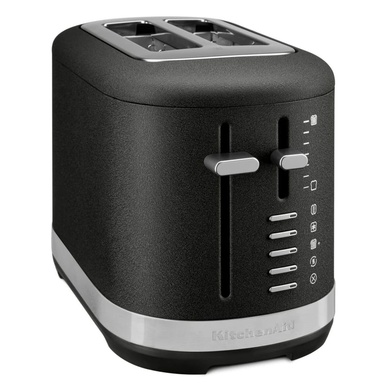 KitchenAid 2-Slice Toaster 5KMT2109BBK, Extra-Wide Slots for Artisan Breads & Bagels, 7 Shade Settings, Manual High-Lift Lever, Defrost & Reheat Functions, Durable Metal Construction, Cast Iron Black
