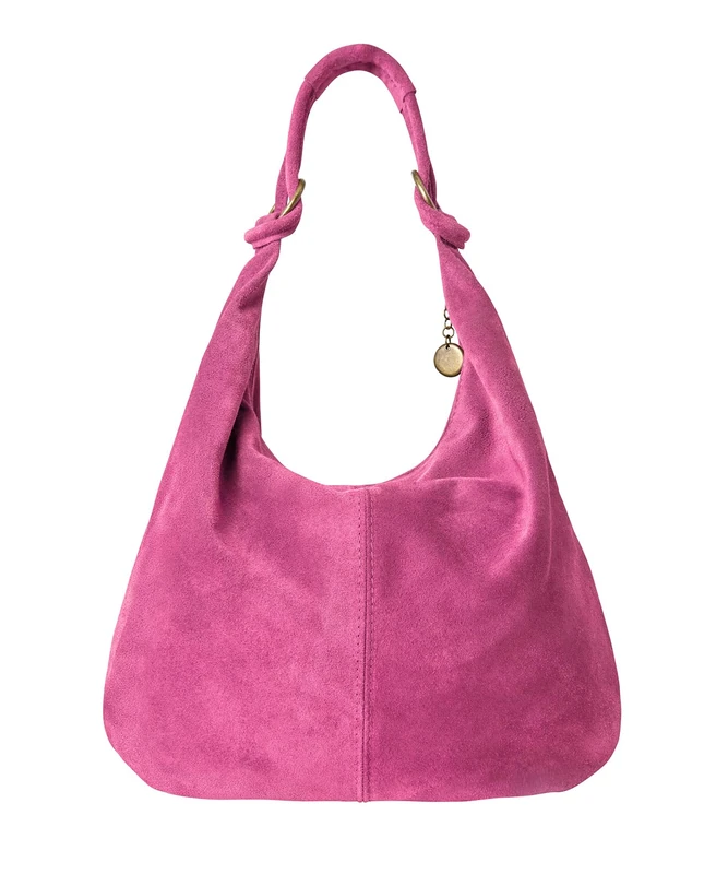Joe Browns Women's Slouch Shoulder Strap Suede Bag, Regular, Pink, UK One Size