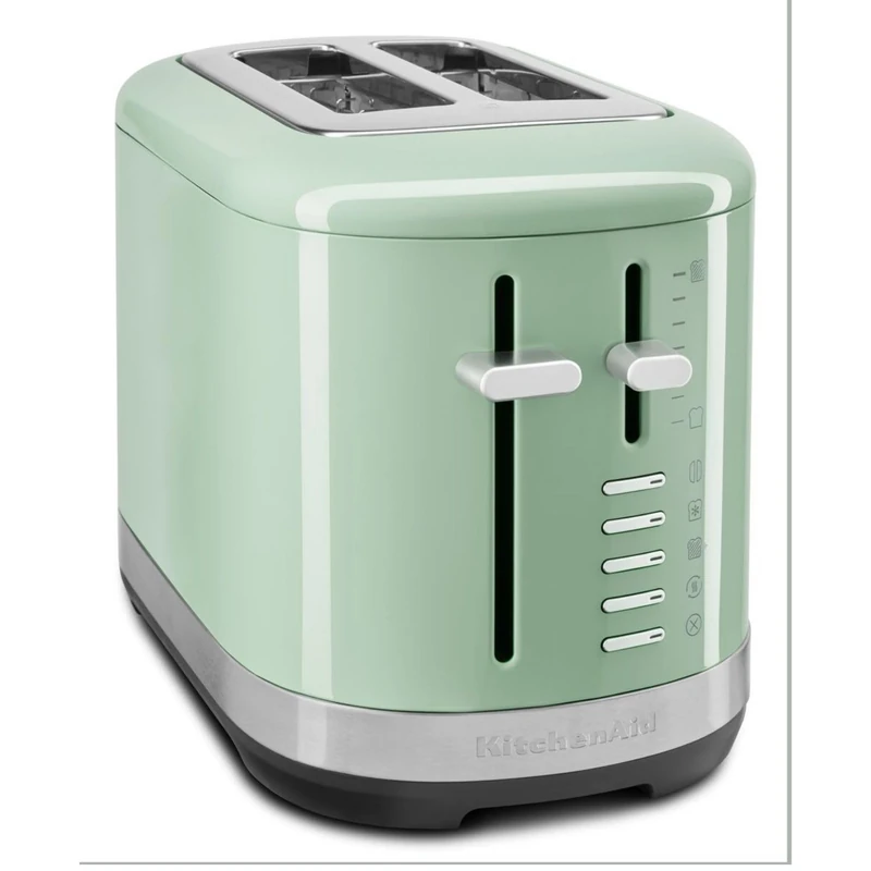KitchenAid 2-Slice Toaster 5KMT2109BPT, Extra-Wide Slots for Artisan Breads & Bagels, 7 Shade Settings, Manual High-Lift Lever, Defrost & Reheat Functions, Durable Metal Construction, Pistachio