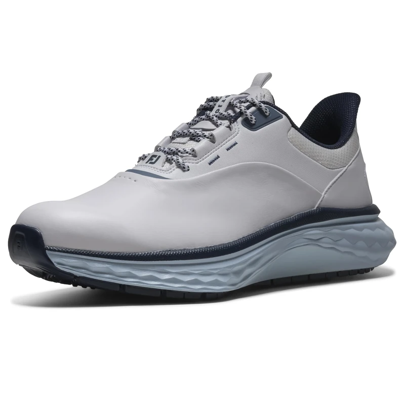 FootJoy Men's Quantum Golf Shoe, White/Navy/Blue, 12 UK Medium