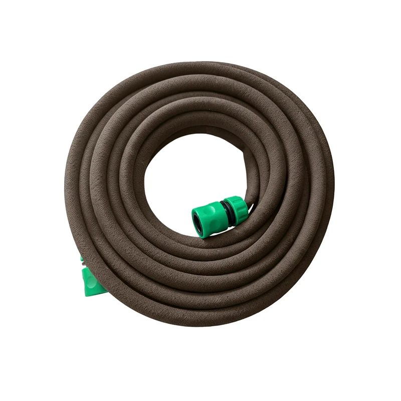 Relaxdays Drip Hose for Irrigation, 30 m Soaker Hose for Raised Beds & Hedges, Brown, 5.5 x 5.5 x 3000 cm
