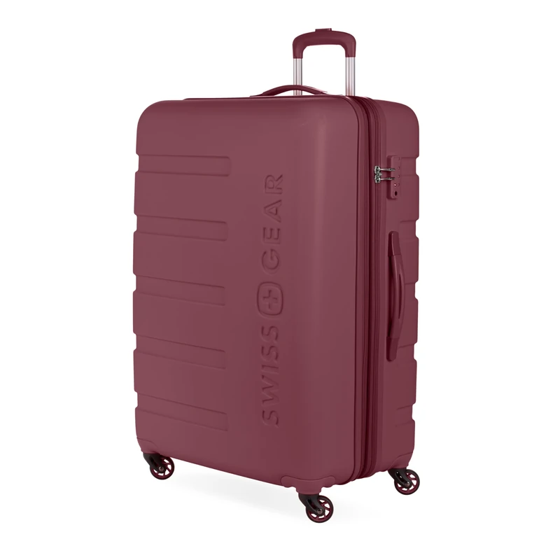 SwissGear 7366, Merlot, Checked-Large 27-Inch, Signature Hardside Expandable Luggage with Spinner Wheels