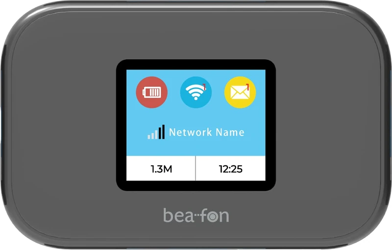 beafon, MR3, Router, 4G LTE, Mobile Internet, CAT 6, WPA3 Encryption, Secure WiFi, Colour Display, 1.77 Inch (4.5 cm) WPS Button