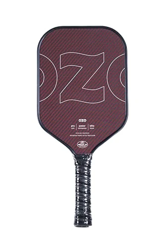 OZO Elite Pickleball Paddle – Proprietary Blend Surface 16 mm Paddle for Superior Power with Precision | USAPA Approved | Non-Slip Grip | Optimized Weight (7.8 oz) | Indoor & Outdoor Play – Red