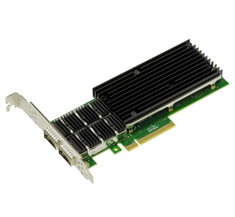 KALEA-INFORMATIQUE PCIe 3.0 x8 40G QSFP+ Network LAN Card 2 Ports Intel X710 Chipset Supports Advanced Virtualization - Image 1