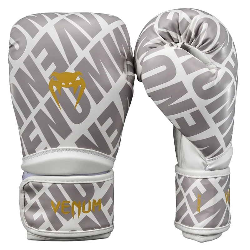 Venum Contender 1.5 XT 3D Boxing Gloves - White-Gold 14-Ounce