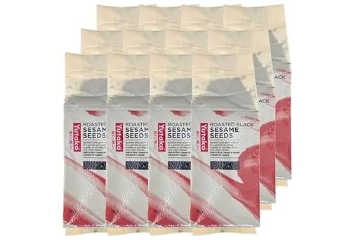 Yutaka Roasted Black Sesame Seeds 1kg (Pack of 12) | Ready-to-Eat, Nutty Flavour | Vegan-Friendly & Protein-Rich | Perfect for Sushi, Salads, Stir-Fries, Noodles & Baking
