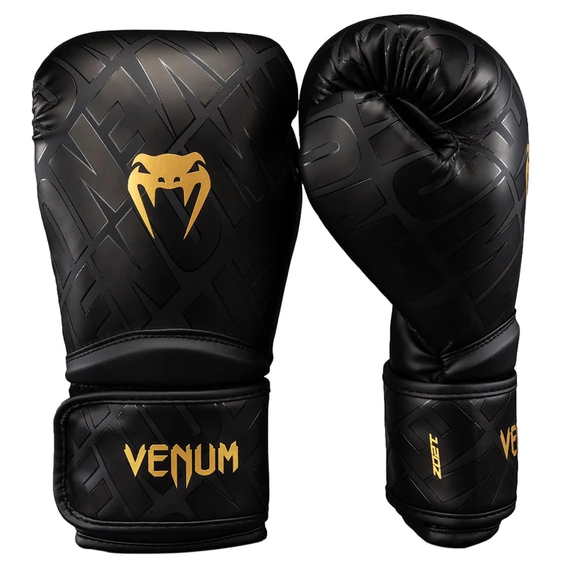 Venum Contender 1.5 XT 3D Boxing Gloves - Black-Gold 12oz
