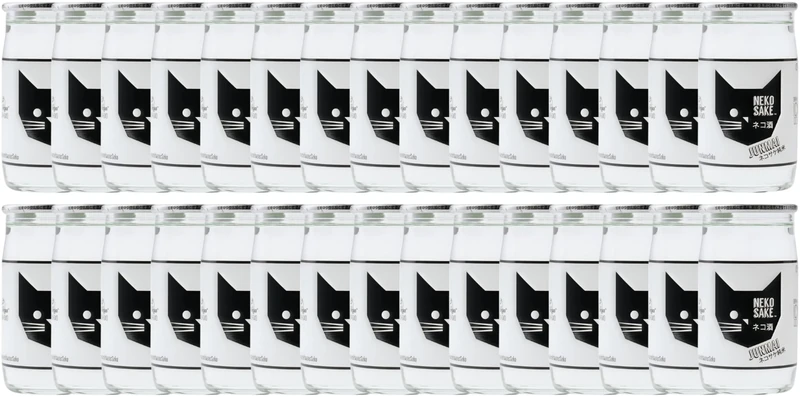 Nekosake Junmai 180ml 12% (Pack of 30) | Premium Japanese Junmai Sake | Smooth, Rich Flavor | Ideal for Sushi, Sashimi & Traditional Japanese Meals