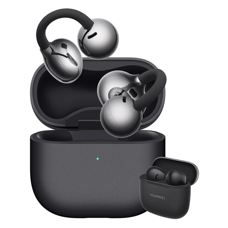 HUAWEI FreeClip 2 Black Wireless Earbuds + FreeBuds SE 3 Black, Airy Design for All-day Wearing Comfort Earphones, Adaptive Open-ear Listening, Crystal-clear Calls, 38h Battery Life Open-Ear Headphone