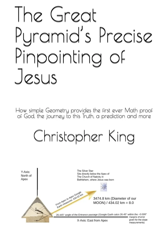 The Great Pyramid’s Precise Pinpointing of Jesus: How simple Geometry provides the first ever Math proof of God, the journey to this Truth, a prediction and more